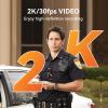 SYDYAM-Z5 2K/1440P 64GB Body Camera, 8-10H HD Recording IP67 Waterproof Body Cameras with Audio and Video Recording, Body Cam for Police Hiking Meeting Security Guard Daily Patrol view 2