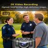 SYDYAM Z5 2K Body Camera, 128GB Memory, 8-12H Video Recording Body Cameras with Audio and Video Recording, Body Cam for Police Hiking Meeting Security Guard Daily Patrol view 2