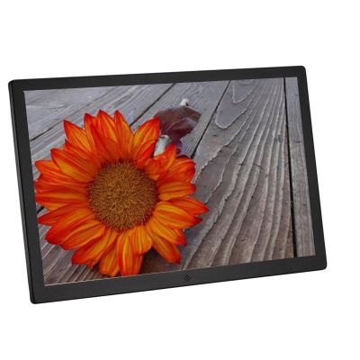 10-inch, 12-inch, 15-inch, 17-inch Digital Photo Frame, Metal Material, high-Definition Display with Remote Control, Supports Pictures, Videos and Music, Easy to Set (Color : Black, Size : 15 inches