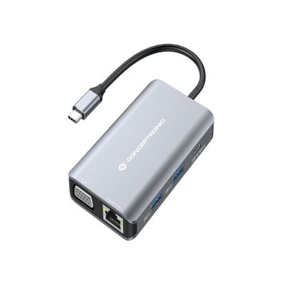 Conceptronic Laptop Dock/Port Replicator Wired USB 3.2 Gen 1 (3.1 Gen, W128563596 (Wired USB 3.2 Gen 1 (3.1 Gen 1) Type-C Grey)