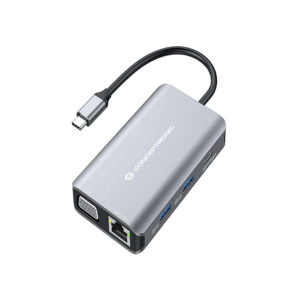 Conceptronic Laptop Dock/Port Replicator Wired USB 3.2 Gen 1 (3.1 Gen, W128563596 (Wired USB 3.2 Gen 1 (3.1 Gen 1) Type-C Grey)