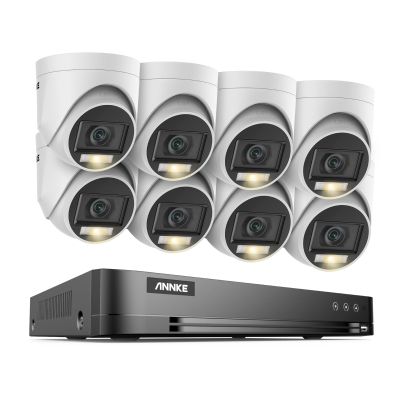 ANNKE 16CH Outdoor Security Camera System, 4K H.265+ 5-in-1 DVR Recorder with AI Human & Vehicle Detection, 8X 3K IP67 CCTV Cameras with Smart Dual Light, Built-in Mic, Remote Access, NO Hard Drive