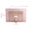 12-inch Digital Photo Frame, Metal Photo Frame can be plugged into USB or SD Electronic Photo Frame, high-Definition Display with Remote Control, Video and Music Support, Slide Show (Color : Gold) view 2