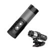 Zunate 1080P HD Bike Motorcycle Helmet Camera Flashlight, Anti Shake Sports DV, with 12MP Wide Angle Lens, Interconnection, Long Battery Life for Cycling (Dark Gray) view 1
