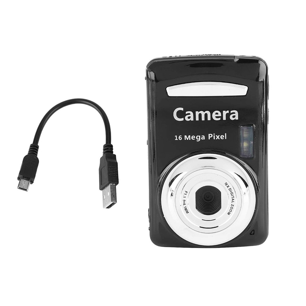16MP 720P 30FPS Mini Outdoor HD Digital Video Camera Camcorder with 16X Zoom, Lightweight, for Precious Moments (Black)