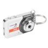 Mini Camcorer for Vlogging, HD Video Taking Pictures Camera, Small Thumb Camera with Keychain with Motion Detection Function for Kids Gift (Silver Grey)