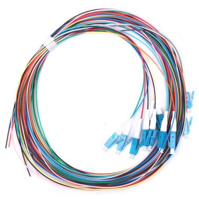 12 Strand LC/UPC Single Mode Fiber Optic Pigtail, Low Insertion Loss 1 5m Low Insertion Loss Pigtail and Single Mode Pigtail
