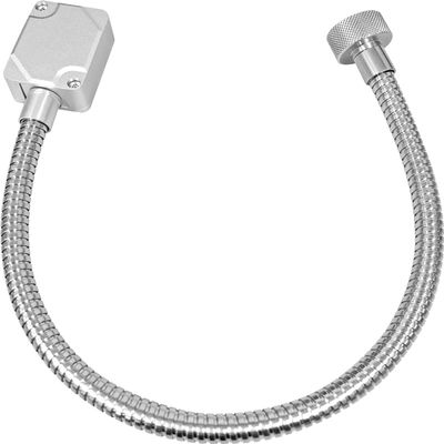 Seco-Larm SD-969-M18/S Enforcer Gate Lock Armored Door Cord, Silver; Surface-Mounted; 18" Long; Stainless-Steel; Compatible with E-942FC-600, E-942FC-1300, E-946FC-600Q, and E-946FC-1K2Q Locks