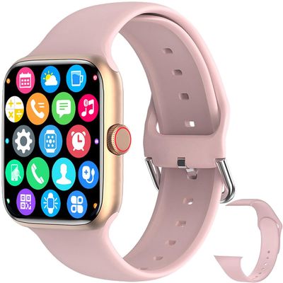 Aeifond Smart Watch for Men Women Compatible Android iOS iPhone, 2.09" Touch Screen Fitness Tracker Smartwatch with Call/SMS/Sleep Monitor/Pedometer Two Sport Bands (Pink)