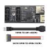 CY Card Single 19/20Pin Header to USB 3.0 19/20Pin Dual Ports Female PCBA Type Adapter Splitter HUB 5Gbps view 2