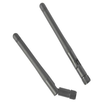 2 Pack WiFi Antenna 2.4Ghz 3dBi RP-SMA Male Connector (No Pin) for WiFi Bluetooth Gaming WiFi Motherboard, Camera, PCIE Wireless Card, Router, Gateway - 2 Pack (Black)