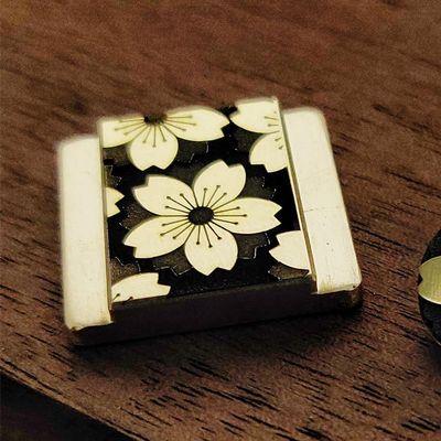 Handmade Hot Shoe Cover, Shutter Button, Aluminium Alloy Retro Japanese Style, Shutter Release Button, Interface Protection Cover, Creative Camera Accessories (Golden-Yellow H, HotShoe Cover)