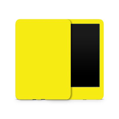 MightySkins Skin Compatible with Amazon Kindle 6-inch 11th Gen (2022) Full Wrap - Solid Yellow | Protective, Durable, and Unique Vinyl Decal wrap Cover | Easy to Apply | Made in The USA
