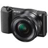 Sony Alpha a5100 Mirrorless Digital Camera with 16-50mm Lens (Black) + 64GB Card + Card Reader + Case + Flex Tripod + Hand Strap + Memory Wallet + Cap Keeper + Cleaning Kit view 2