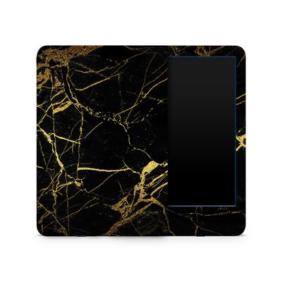 MightySkins Skin Compatible with Amazon Kindle 6-inch 11th Gen (2022) Full Wrap - Black Gold Marble | Protective, and Unique Vinyl Decal wrap Cover | Easy to Apply | Made in The USA
