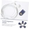 DOITOOL 3sets Wire Wrap Management Strap Cable Straps Snap for Electronics Reusable Cord Keeper for Home Office 5pcs*3 view 3