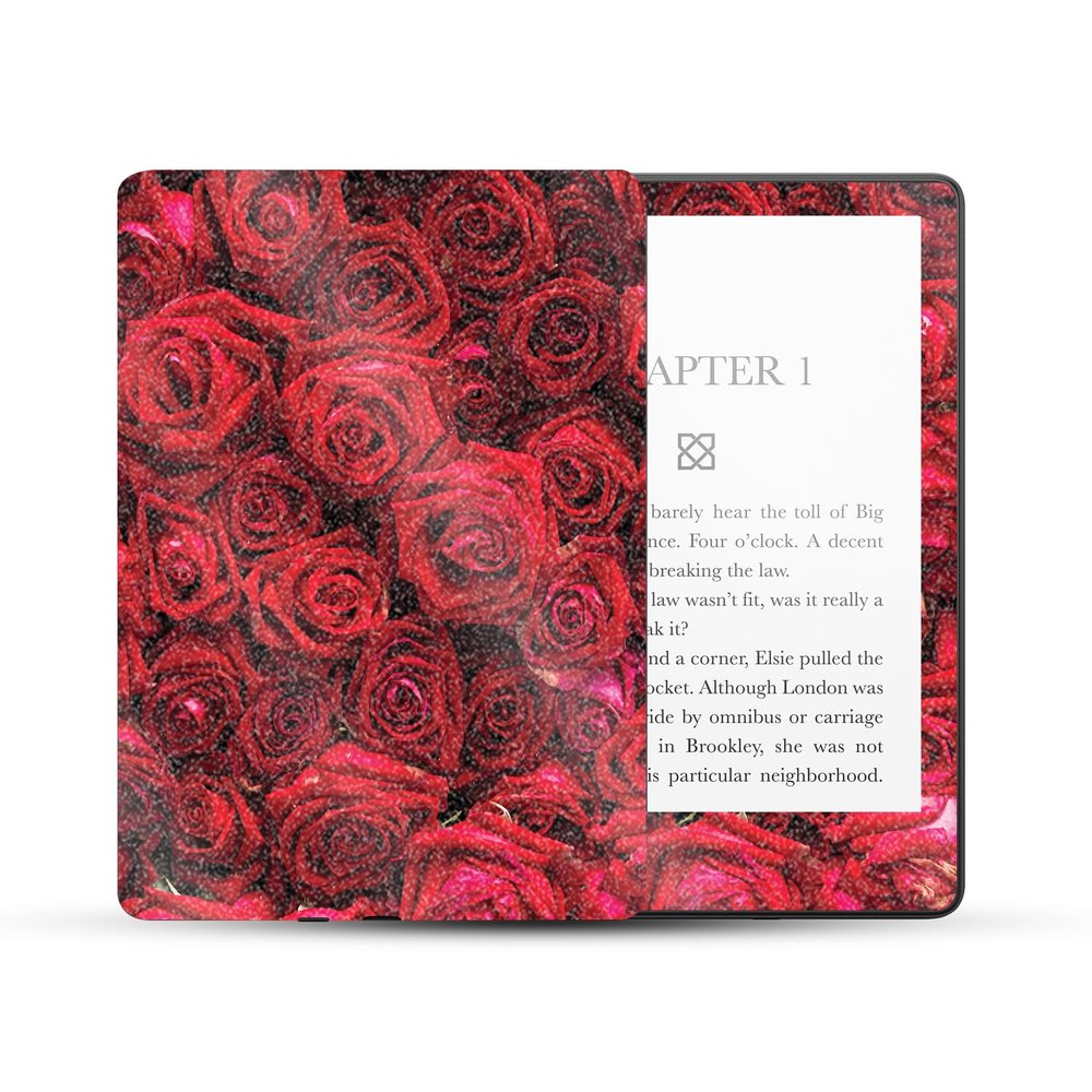 MightySkins Glossy Glitter Skin Compatible with Amazon Kindle Paperwhite 5 6.8-inch 11th Gen (2021) Full Wrap - Too Many Roses | Protective High-Gloss Glitter Finish | Easy to Apply | Made in The USA