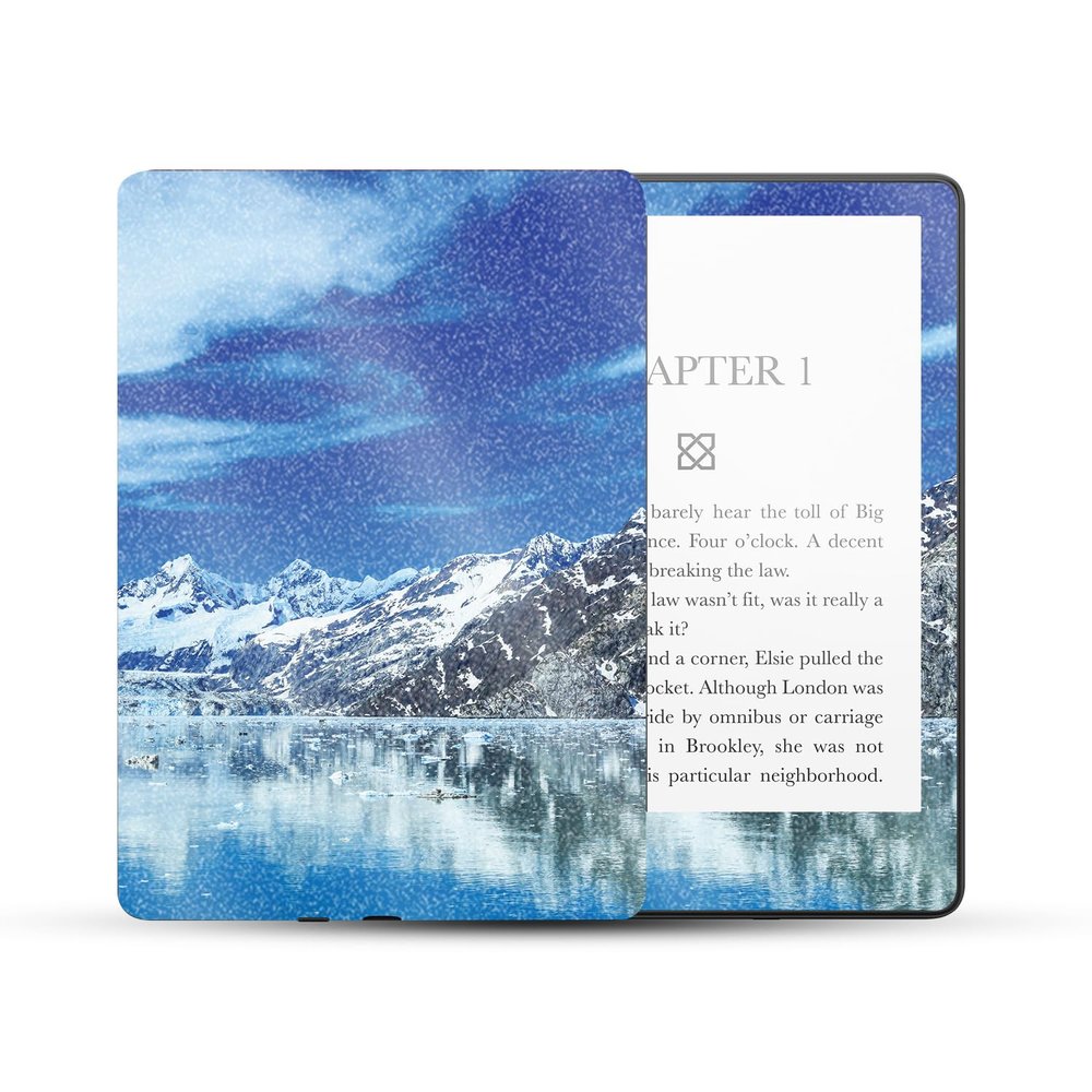 MightySkins Glossy Glitter Skin Compatible with Amazon Kindle Paperwhite 5 6.8-inch 11th Gen (2021) Full Wrap - Sky Lake | Protective High-Gloss Glitter Finish | Easy to Apply | Made in The USA