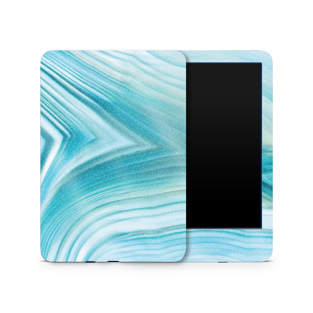 MightySkins Glossy Glitter Skin Compatible with Amazon Kindle 6-inch 11th Gen (2022) Full Wrap - Aquamarine Quartz | High-Gloss Glitter Finish | Easy to Apply | Made in The USA