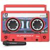 Bumpboxx Remixx Retro Bluetooth Boombox | Portable Cassette-Style Speaker with High-Fidelity Sound & Wireless Mic | Electric Red view 3