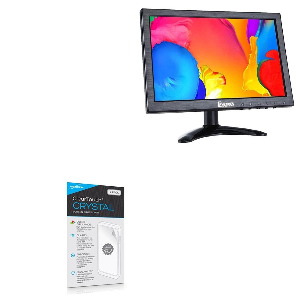 BoxWave Screen Protector Compatible with Eyoyo EM10G Monitor (10") - ClearTouch Crystal (2-Pack), HD Film Skin - Shields from Scratches