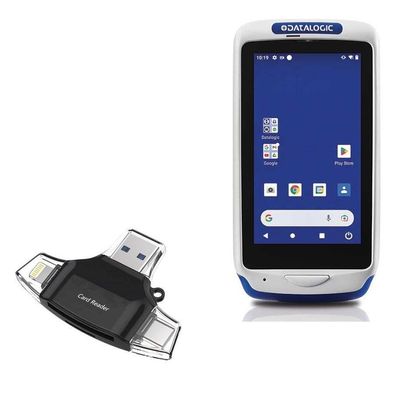 BoxWave Smart Gadget Compatible with Datalogic Joya Touch 22 - AllReader SD Card Reader, microSD Card Reader SD Compact USB - Jet Black