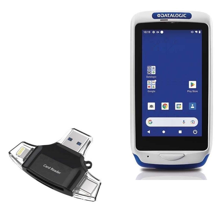 BoxWave Smart Gadget Compatible with Datalogic Joya Touch 22 - AllReader SD Card Reader, microSD Card Reader SD Compact USB - Jet Black