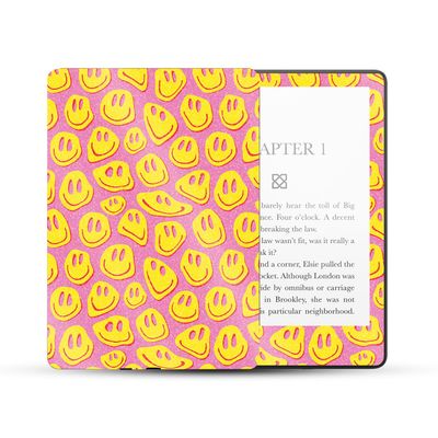 MightySkins Glossy Glitter Skin Compatible with Amazon Kindle Paperwhite 5 6.8-inch 11th Gen (2021) Full Wrap - Melted Faces | Protective High-Gloss Glitter Finish | Easy to Apply | Made in The USA