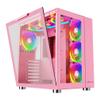 Apevia Prism-Elite-PK Prism Elite Mid Tower ATX Gaming PC Cube Case w/ 7X 120mm PWM ARGB Fans, 366 RGB Modes, Dual Tempered Glass Panels, 360mm Radiator Support, 2X USB3.0, 2X USB 2.0, Pink view 1
