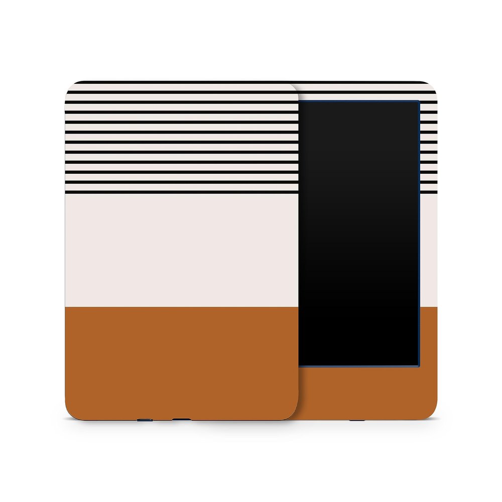 MightySkins Skin Compatible with Amazon Kindle 6-inch 11th Gen (2022) Full Wrap - Neutral Stripes | Protective, and Unique Vinyl Decal wrap Cover | Easy to Apply | Made in The USA