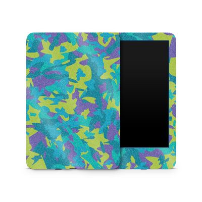 MightySkins Glossy Glitter Skin Compatible with Amazon Kindle 6-inch 11th Gen (2022) Full Wrap - Summer Camouflage | High-Gloss Glitter Finish | Easy to Apply | Made in The USA