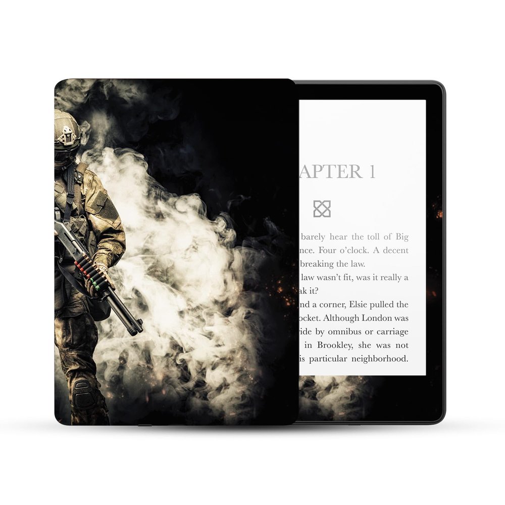 MightySkins Skin Compatible with Amazon Kindle Paperwhite 5 6.8-inch 11th Gen (2021) Full Wrap - Fighting On | Protective, Durable, and Unique Vinyl Decal wrap Cover | Easy to Apply | Made in The USA