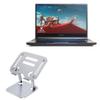 BoxWave Stand and Mount Compatible with CyberPowerPC Tracer V Gaming - Executive VersaView Laptop Stand, Ergonomic Adjustable Viewing Angle Metallic Riser - Metallic Silver view 1