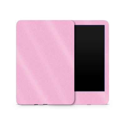 MightySkins Glossy Glitter Skin Compatible with Amazon Kindle 6-inch 11th Gen (2022) Full Wrap - Solid Pink | Protective High-Gloss Glitter Finish | Easy to Apply | Made in The USA