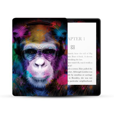 MightySkins Skin Compatible with Amazon Kindle Paperwhite 5 6.8-inch 11th Gen (2021) Full Wrap - Neon Monkey | Protective, Durable, and Unique Vinyl Decal wrap Cover | Easy to Apply | Made in The USA