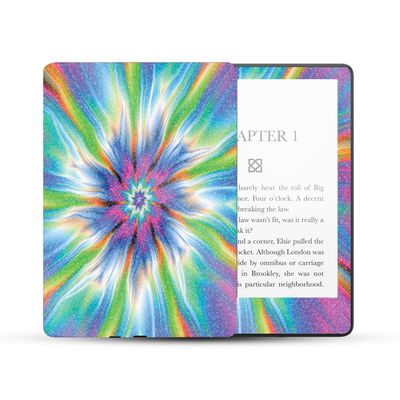 MightySkins Glossy Glitter Skin Compatible with Amazon Kindle Paperwhite 5 6.8-inch 11th Gen (2021) Full Wrap - Prismatic Vortex | High-Gloss Glitter Finish | Easy to Apply | Made in The USA