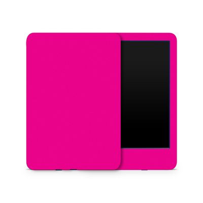 MightySkins Skin Compatible with Amazon Kindle 6-inch 11th Gen (2022) Full Wrap - Solid Hot Pink | Protective, and Unique Vinyl Decal wrap Cover | Easy to Apply | Made in The USA