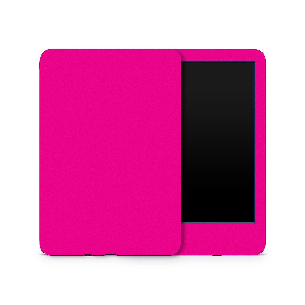 MightySkins Skin Compatible with Amazon Kindle 6-inch 11th Gen (2022) Full Wrap - Solid Hot Pink | Protective, and Unique Vinyl Decal wrap Cover | Easy to Apply | Made in The USA