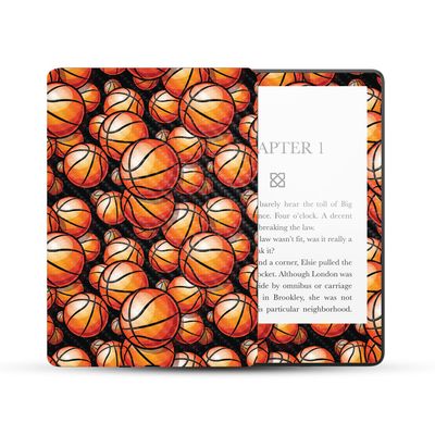 MightySkins Carbon Fiber Skin Compatible with Amazon Kindle Paperwhite 5 6.8-inch 11th Gen (2021) Full Wrap - Basketball Life | Textured Carbon Fiber Finish | Easy to Apply | Made in The USA