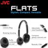 JVC Flats On-Ear Wired Headphones with Mic - Flat Foldable Design - 30mm- Neodymium Driver for Powerful Sound - Soft Ear-Pads for Comfort - Lightweight & Portable - PC/Laptop/Gaming - 3.5mm Slim Plug view 2