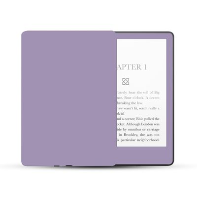 MightySkins Skin Compatible with Amazon Kindle Paperwhite 5 6.8-inch 11th Gen (2021) Full Wrap - Solid Lavender | Protective, and Unique Vinyl Decal wrap Cover | Easy to Apply | Made in The USA