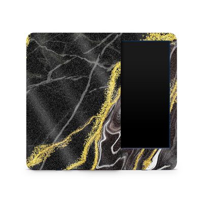MightySkins Glossy Glitter Skin Compatible with Amazon Kindle 6-inch 11th Gen (2022) Full Wrap - Black Marble Glitter | High-Gloss Glitter Finish | Easy to Apply | Made in The USA