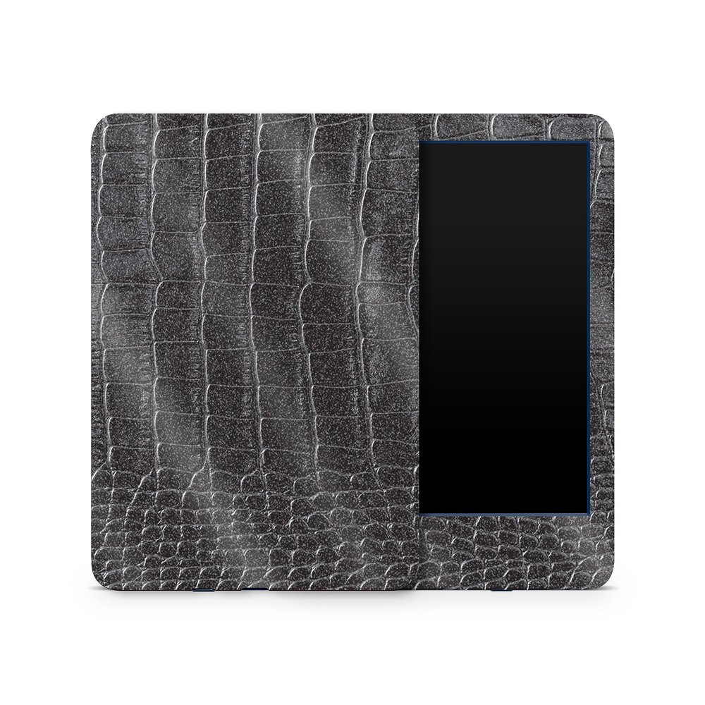 MightySkins Glossy Glitter Skin Compatible with Amazon Kindle 6-inch 11th Gen (2022) Full Wrap - Black Gator Skin | High-Gloss Glitter Finish | Easy to Apply | Made in The USA