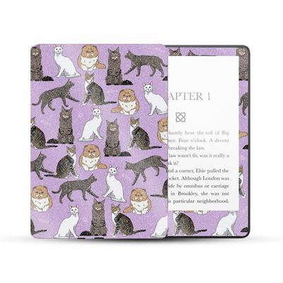 MightySkins Glossy Glitter Skin Compatible with Amazon Kindle Paperwhite 5 6.8-inch 11th Gen (2021) Full Wrap - Cat Chaos | Protective High-Gloss Glitter Finish | Easy to Apply | Made in The USA