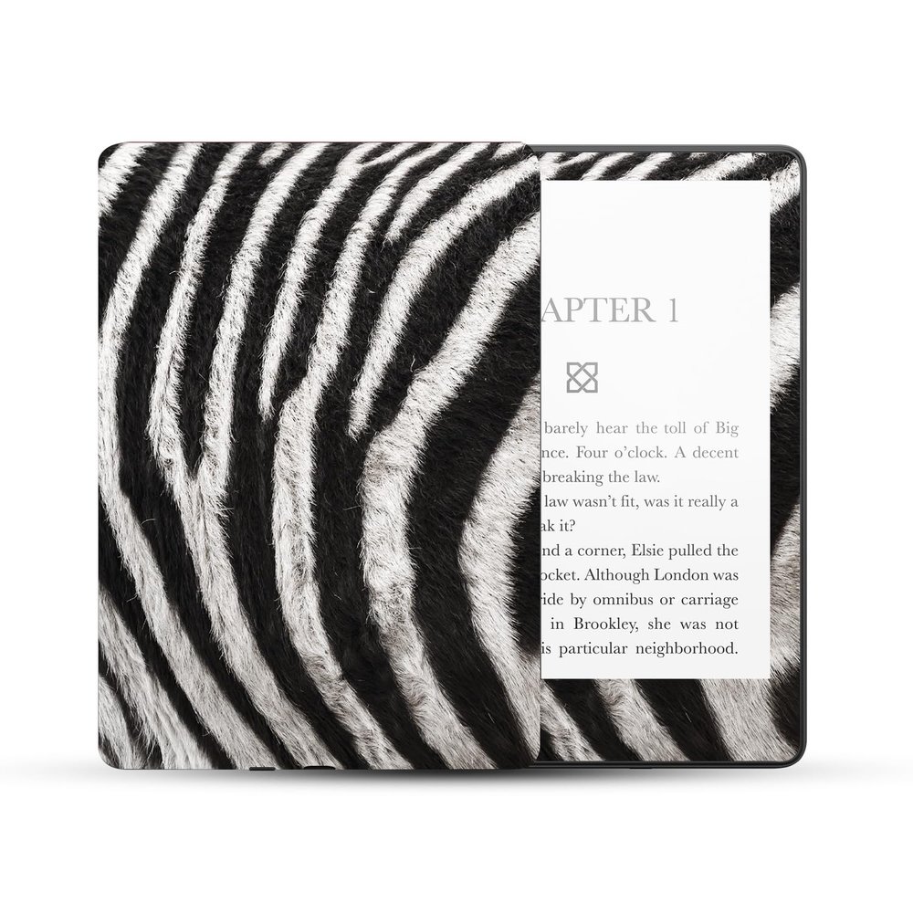 MightySkins Skin Compatible with Amazon Kindle Paperwhite 5 6.8-inch 11th Gen (2021) Full Wrap - Zebra Closeup | Protective, and Unique Vinyl Decal wrap Cover | Easy to Apply | Made in The USA