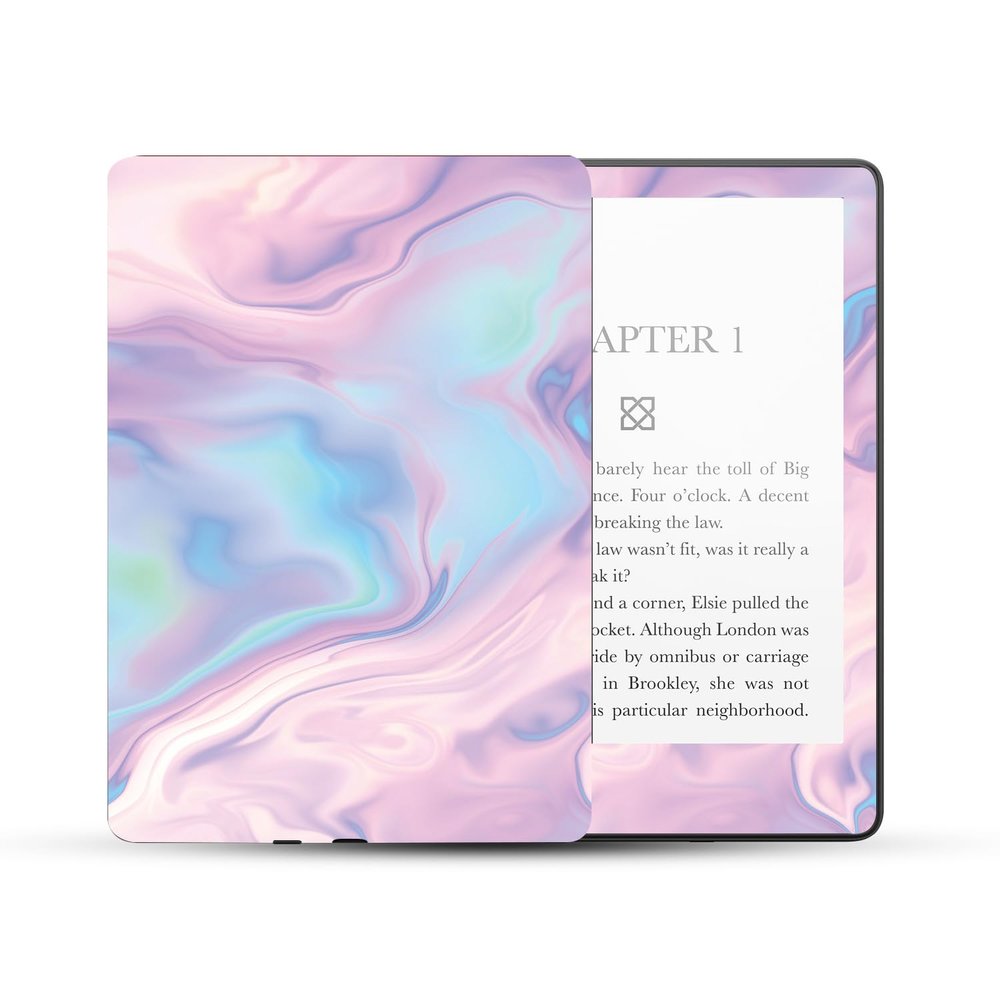 MightySkins Skin Compatible with Amazon Kindle Paperwhite 5 6.8-inch 11th Gen (2021) Full Wrap - Pastel Wave | Protective, Durable, and Unique Vinyl Decal wrap Cover | Easy to Apply | Made in The USA