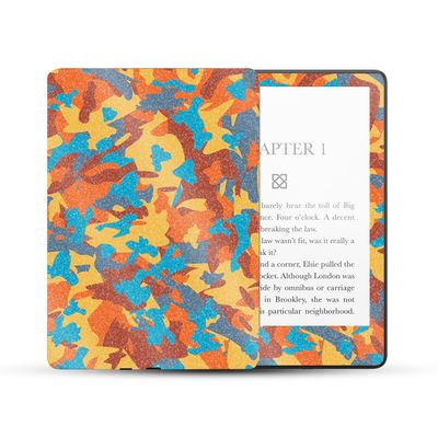 MightySkins Glossy Glitter Skin Compatible with Amazon Kindle Paperwhite 5 6.8-inch 11th Gen (2021) Full Wrap - Retro Camouflage | High-Gloss Glitter Finish | Easy to Apply | Made in The USA