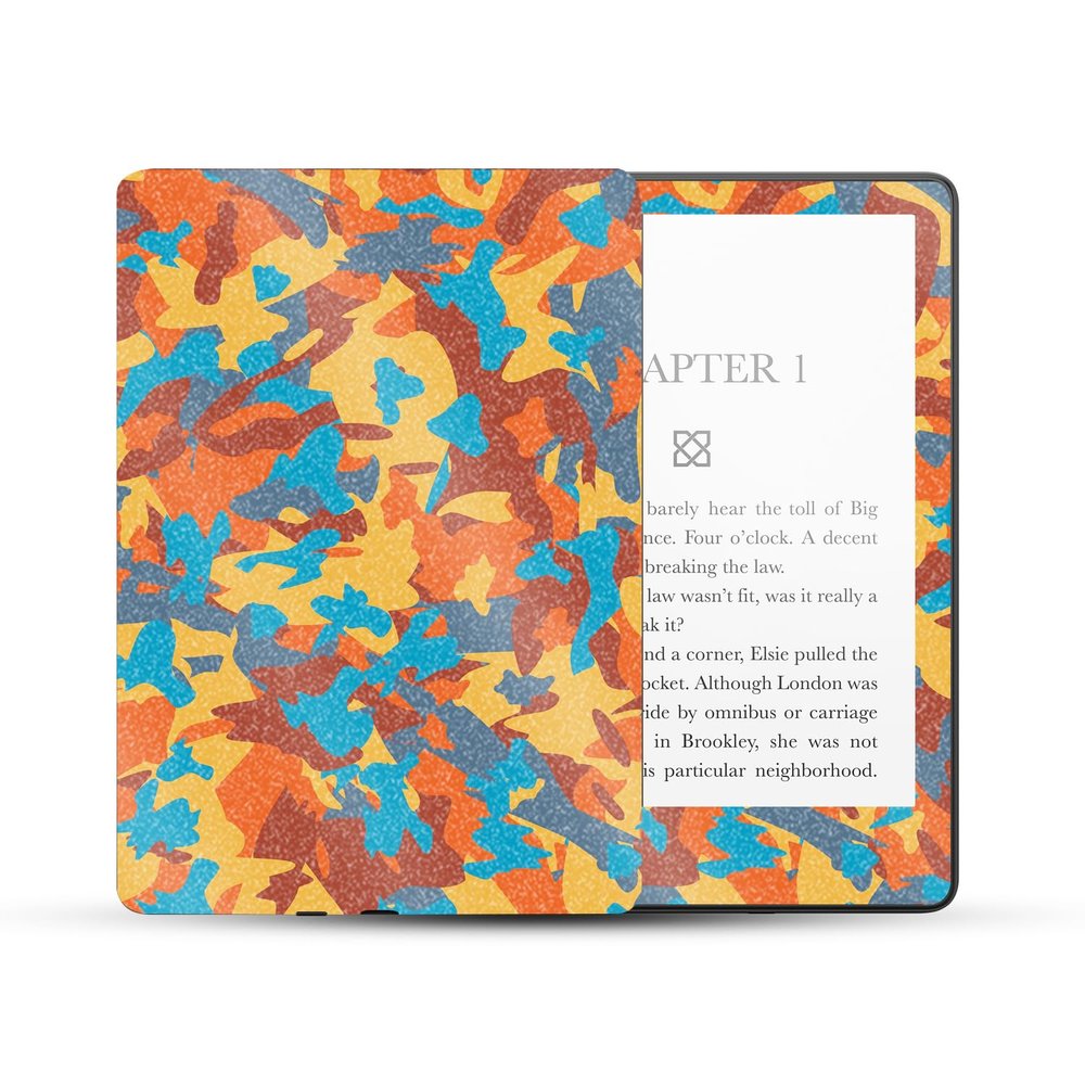 MightySkins Glossy Glitter Skin Compatible with Amazon Kindle Paperwhite 5 6.8-inch 11th Gen (2021) Full Wrap - Retro Camouflage | High-Gloss Glitter Finish | Easy to Apply | Made in The USA