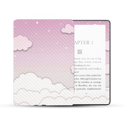 MightySkins Carbon Fiber Skin Compatible with Amazon Kindle Paperwhite 5 6.8-inch 11th Gen (2021) Full Wrap - Baby Clouds | Protective Textured Carbon Fiber Finish | Easy to Apply | Made in The USA