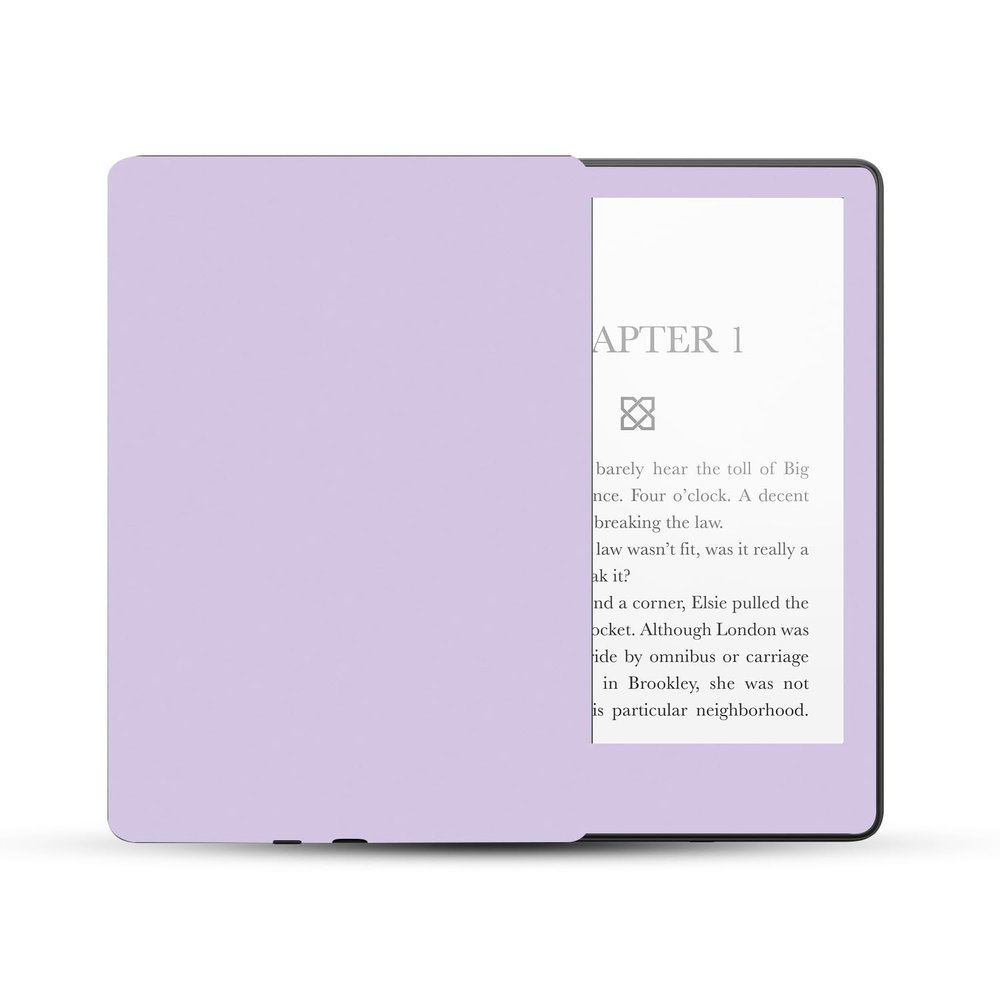 MightySkins Skin Compatible with Amazon Kindle Paperwhite 5 6.8-inch 11th Gen (2021) Full Wrap - Solid Lilac | Protective, Durable, and Unique Vinyl Decal wrap Cover | Easy to Apply | Made in The USA